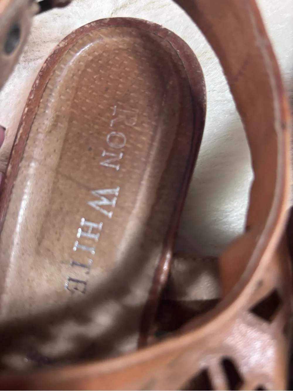 Ron White Crafted Brown Laser-Cut Open-Toe Women’s Boho Chic Sandals